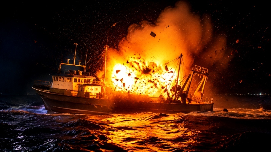 Global chaos: Turkish vessel set on fire and sunk off Crimea with 1 dead and 4 injured