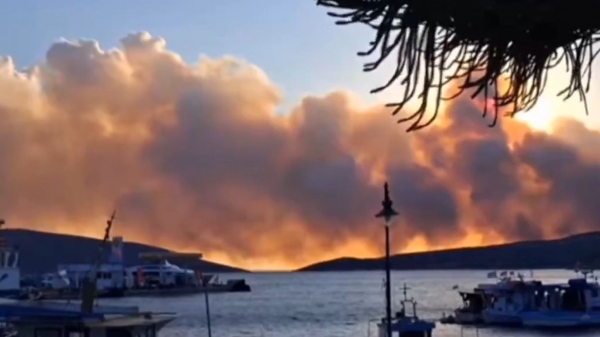 Πύρινος εφιάλτης στη Σκύρο - Ξεκίνησαν ρίψεις τα εναέρια μέσα, ενισχύθηκαν οι επίγειες δυνάμεις