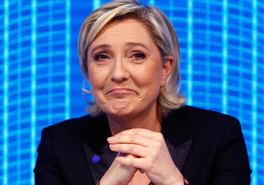Δημοσκόπηση στη Γαλλία: Προβάδισμα 2% της Le Pen (25%), έναντι του Macron (23%)