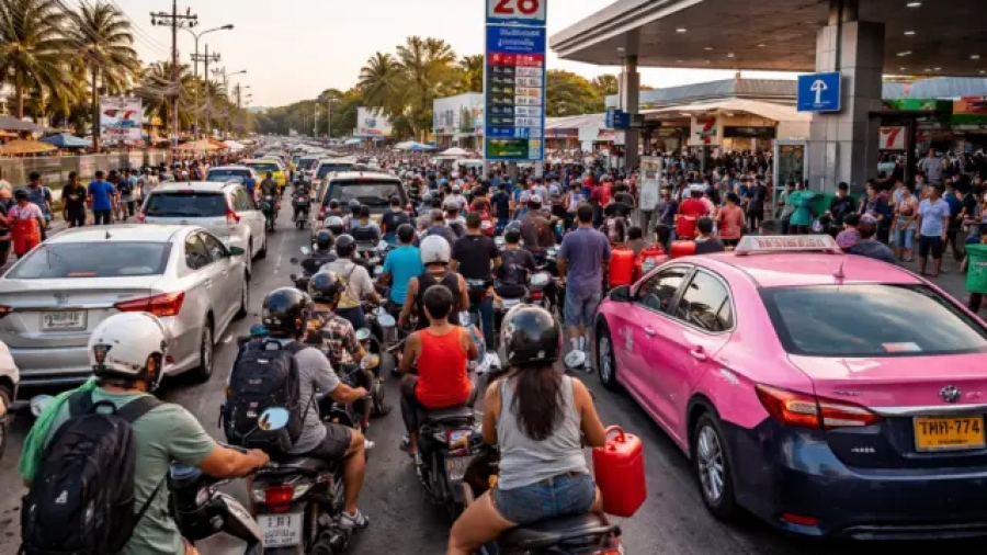 Μαζικός πανικός στα βενζινάδικα της Ταϊλάνδης: Φόβοι για έλλειψη καυσίμων πλήττουν τα ασιατικά θέρετρα