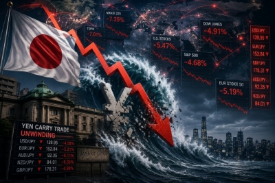 Yen carry trade unwinds as rising Bank of Japan rates threaten global market crash