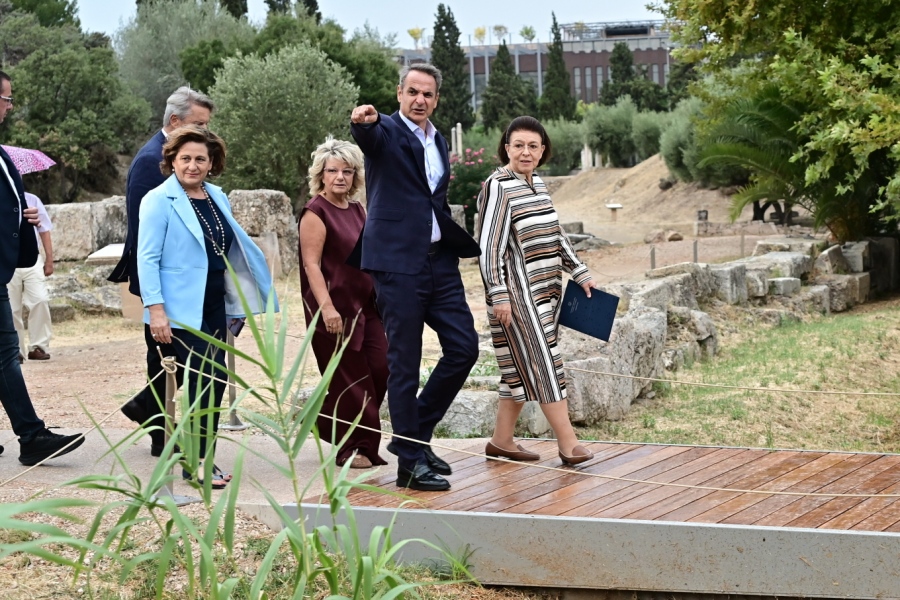 Ο Μητσοτάκης στον Κεραμεικό για τα εγκαίνια των έργων αναβάθμισης των υποδομών στον αρχαιολογικό χώρο