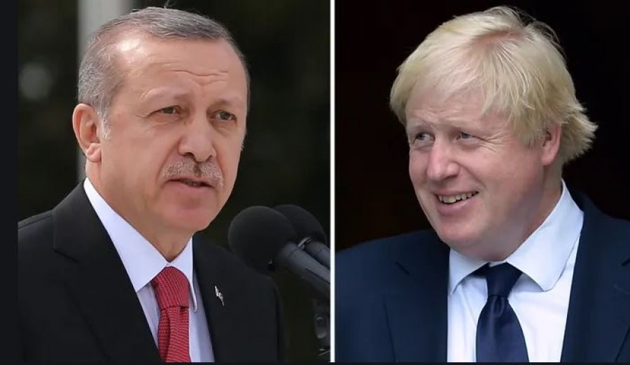 Johnson (Βρετανία) σε Erdogan: Ανησυχώ για την ένταση στην Ανατολική Μεσόγειο