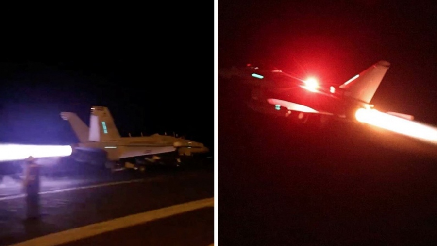 Αλλεπάλληλα αντίποινα στην Ερυθρά Θάλασσα - ΗΠΑ και Βρετανία έπληξαν με πυραύλους τη Holeidah της Υεμένης