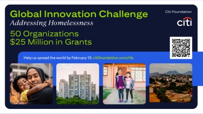 Citigroup: Παγκόσμιος Διαγωνισμός Καινοτομίας 2024 για ΜΚΟ που εργάζονται κατά της αστεγίας