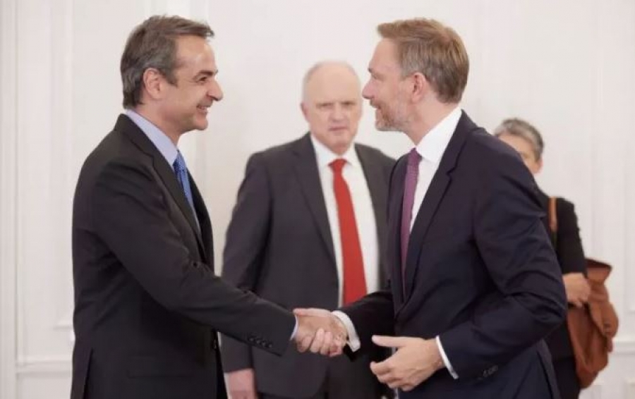 Lindner σε Μητσοτάκη: Στηρίζουμε την έξοδο από την ενισχυμένη εποπτεία - Σημαντικό για εμάς το χρέος