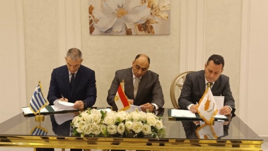Υπογραφή σχεδίου δράσης Ελλάδας - Κύπρου - Αιγύπτου και προγράμματος στρατιωτικής συνεργασίας