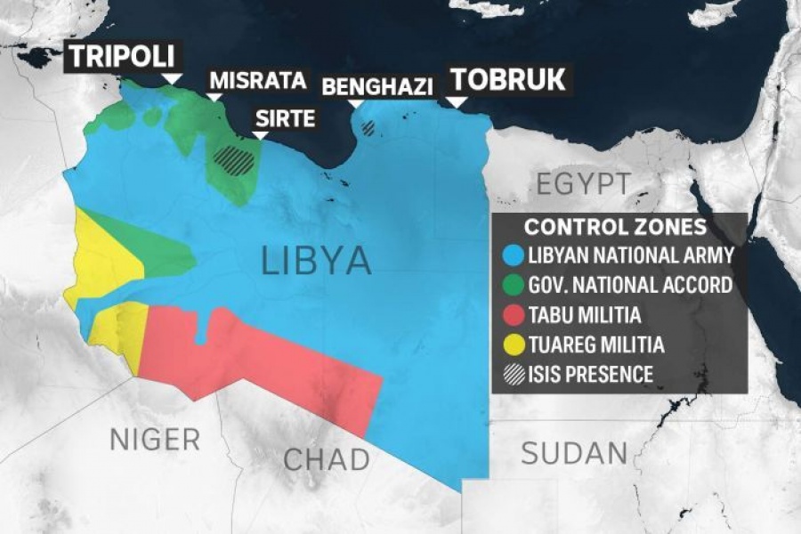 Λιβυκό χάος: Από την ανατροπή Gaddafi στον εμφύλιο - Ο στρατηγός Haftar (LNA) απέναντι στον Sarraj (GNA) που ελέγχει το πετρέλαιο