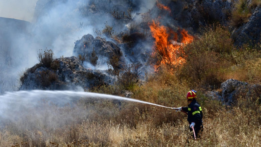 Φωτιά στην Τανάγρα - Μεγάλη κινητοποίηση της Πυροσβεστικής - Εκκενώθηκε προληπτικά Μονή