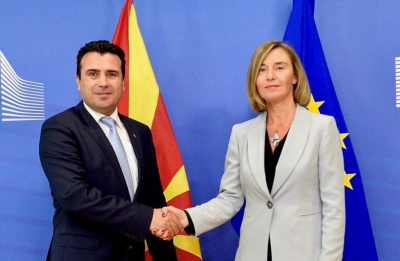 Αισιοδοξία για την εξεύρεση λύσης στο θέμα του ονόματος της FYROM εξέφρασαν Mogherini - Zaev