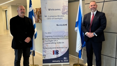 Sunlight Group: Ισχυρή παρουσία στο Ισραήλ και στην περιοχή ΜΕΝΑ μέσω εξαγοράς της Israeli Industrial Batteries