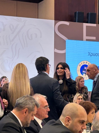 O Ανδρέας Πάτσης με την πρέσβειρα των ΗΠΑ Kimberly Guilfoyle