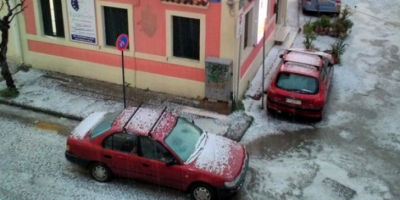 Έντονα καιρικά φαινόμενα και σφοδρή χαλαζόπτωση στην Κέρκυρα