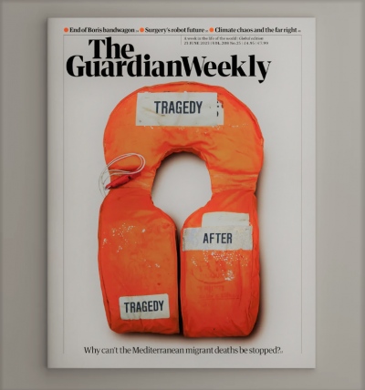 Κεντρικό θέμα η τραγωδία της Πύλου στο εξώφυλλο του εβδομαδιαίου Guardian