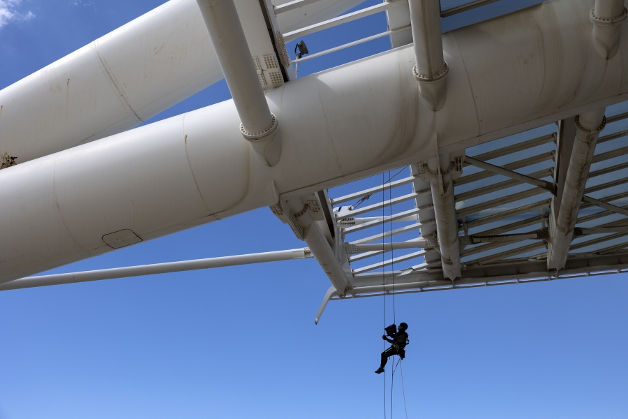 ΤΑΙΠΕΔ: Σε πλήρη εξέλιξη η επιθεώρηση και ο έλεγχος των μεταλλικών κατασκευών του ΟΑΚΑ