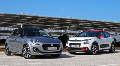 Συγκρίνουμε τα Citroen C3 1.2 110 PS vs Suzuki Swift 1.2 Hybrid