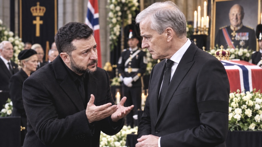 O Zelensky διασύρθηκε στη Νορβηγία - Εκλιπαρούσε για χρήματα... στην κηδεία του βασιλιά Harald