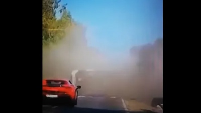 Φρικτός θάνατος για ζευγάρι - Η στιγμή που Ferrari συγκρούεται με Lamborghini και καίγεται