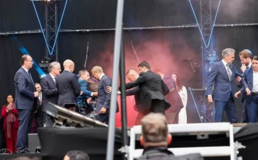 Έριξαν βόμβα καπνού στους πρωθυπουργούς της Ολλανδίας και της Πολωνίας