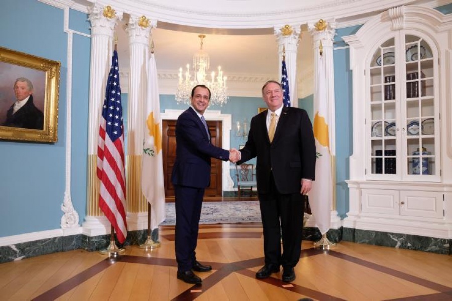 Στην Κύπρο ο Pompeo το πρώτο 15θήμερο του 2020 - Συναντήσεις με Αναστσιάδη και Akinci