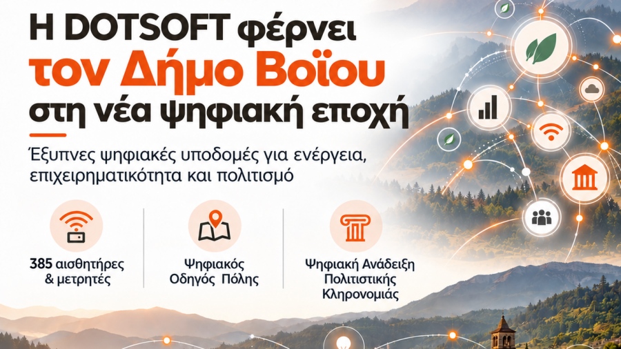 Η DOTSOFT αναλαμβάνει τον Ψηφιακό Μετασχηματισμό του Δήμου Βοΐου