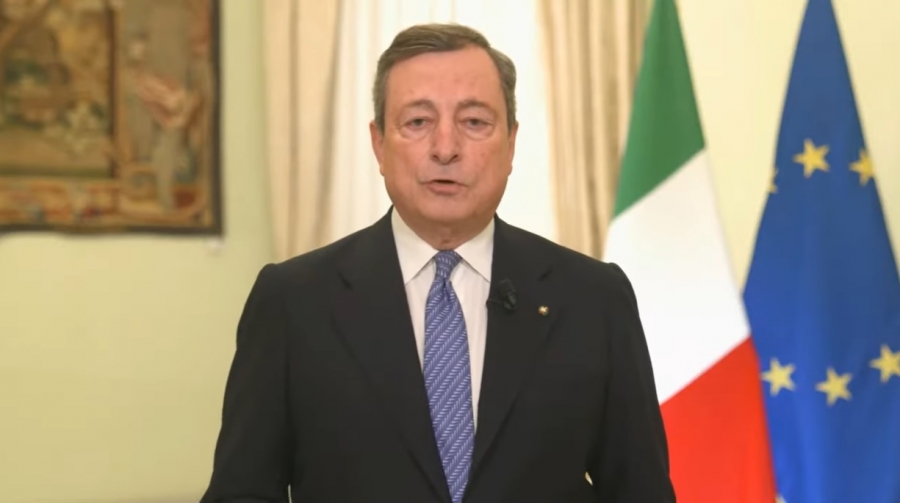 Εμβολιάστηκε κατά του κορωνοϊού ο Ιταλός πρωθυπουργός Mario Draghi