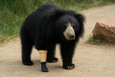 Τραυματισμένη αλλά όχι πληγωμένη: Πώς μια άγρια ​​αρκούδα έγινε το πρώτο ζώο με προσθετικό πόδι