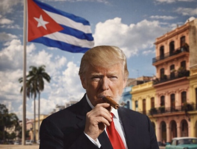 Ο Trump τρολάρει τους πάντες – Η εικόνα που καπνίζει πούρο Αβάνας, ενώ διέκοψε την παροχή πετρελαίου