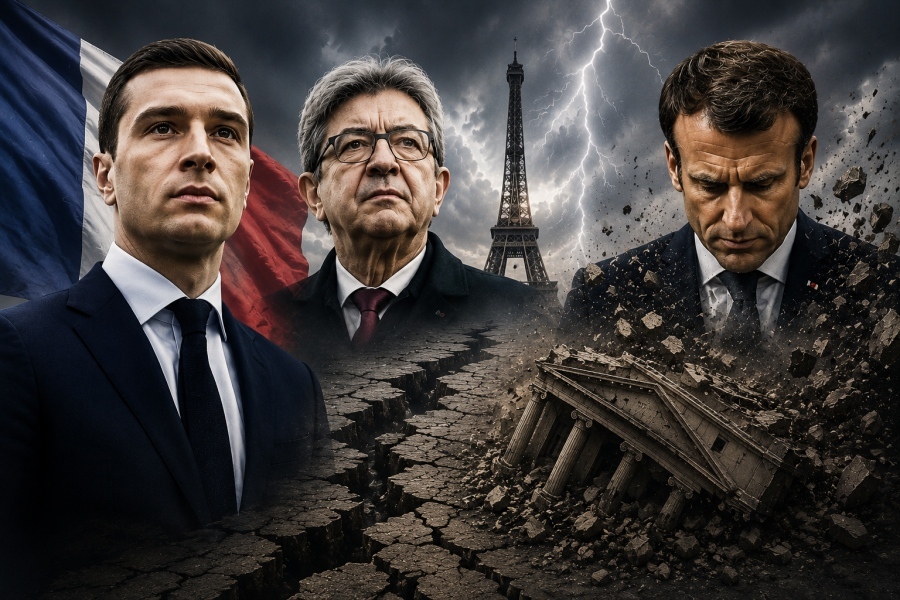 Political earthquake in France... the big battle between Bardella and Mélenchon is coming - The center is collapsing along with the Macronists