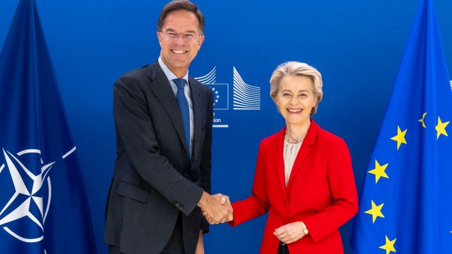 Von der Leyen (EE): Χρειάζονται περισσότερες επενδύσεις στην άμυνα - Συνάντηση με Rutte (NATO)
