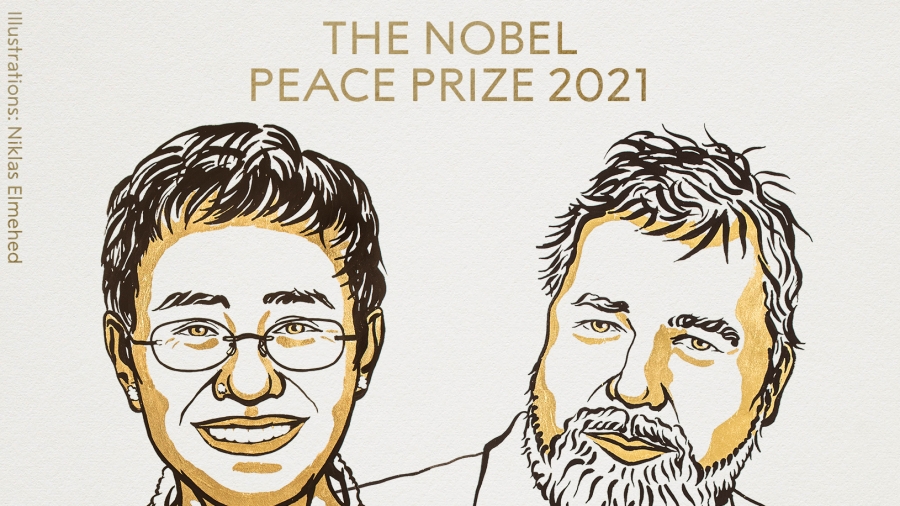 Οι δημοσιογράφοι Maria Ressa και Dmitry Muratov τιμήθηκαν με το Νόμπελ Ειρήνης 2021