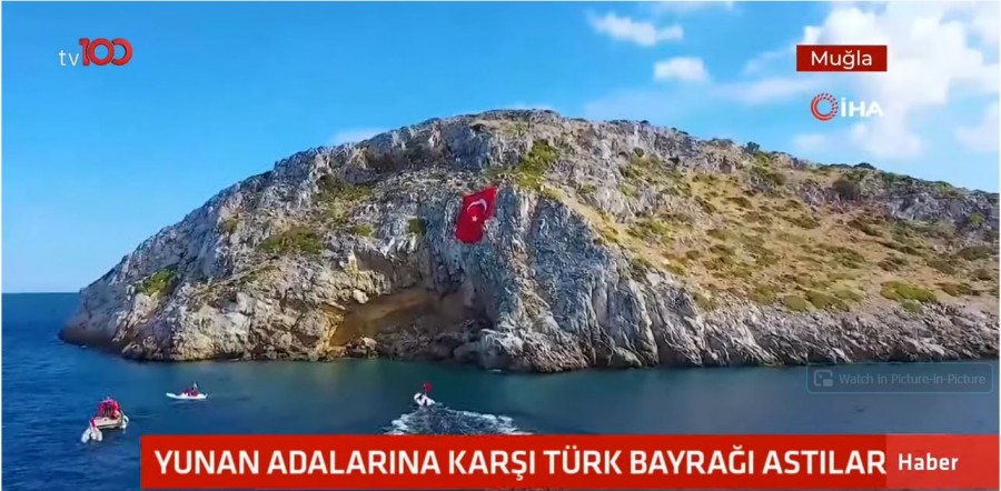 «Αντίποινα» της Τουρκίας για τη σημαία στο Καστελόριζο - Σήκωσαν σημαία σε νησίδα απέναντι από τα Ίμια