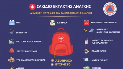 Σπέρνουν τον πανικό στην Κύπρο - Το Υπουργείο Εσωτερικών δίνει οδηγίες για σακίδιο έκτακτης ανάγκης