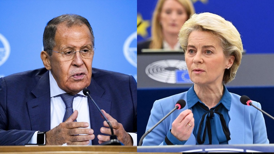 «Βλακείες» - Η αποστομωτική απάντηση Lavrov για τα περί... ρωσικής επίθεσης στο αεροπλάνο της Ursula Von der Leyen