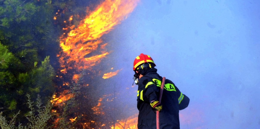 Θεσσαλονίκη: Υπό μερικό έλεγχο η πυρκαγιά κοντά στο πεδίο βολής Ασκκού-Προφήτη Λαγκαδά