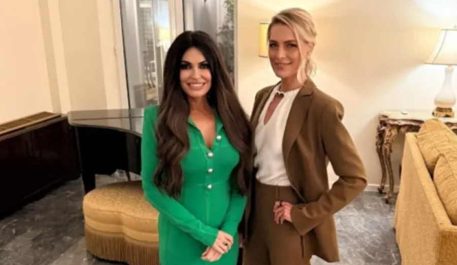 Συνάντηση της Kimberly Guilfoyle με την Tatiana Blatnik στην πρεσβεία των ΗΠΑ στην Αθήνα
