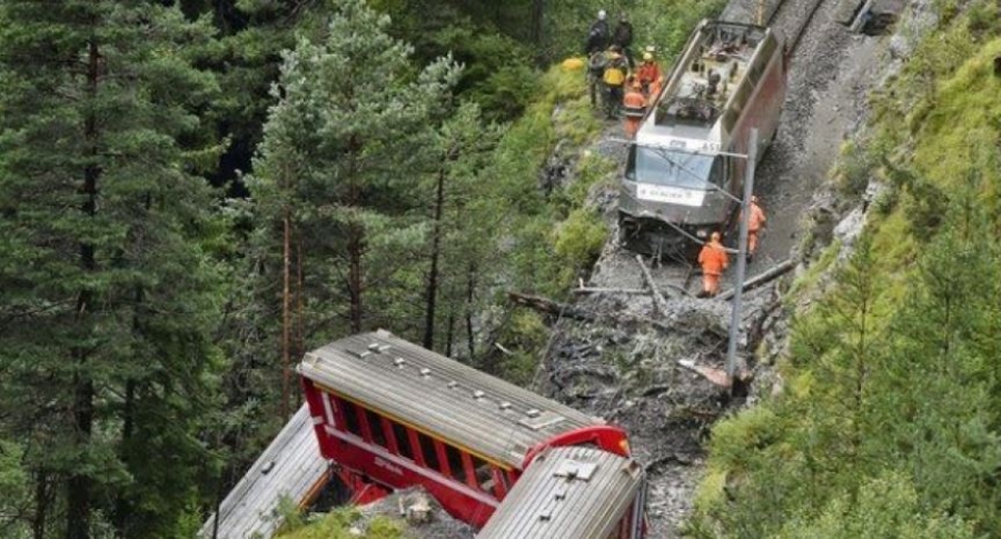 Ελβετία: Τουλάχιστον 12 τραυματίες από τον εκτροχιασμό δύο τρένων – Θυελλώδεις άνεμοι η αιτία ενός ατυχήματος