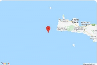 Σεισμός 4,3 Ρίχτερ στον θαλάσσιο χώρο στα δυτικά της Κρήτης