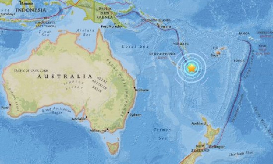 Προειδοποίηση για τσουνάμι μετά τον ισχυρό σεισμό των 7,6 Ρίχτερ στη Νέα Καλιδονία στον Ειρηνικό