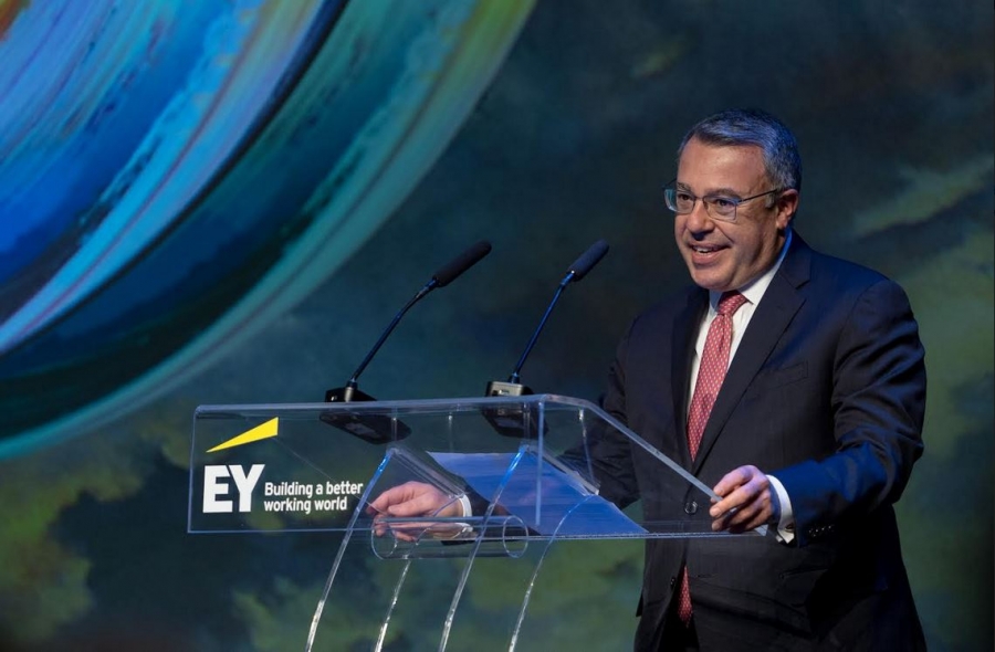 Ο Βασίλης Ψάλτης στην τελετή απονομής «Ο Επιχειρηματίας της χρονιάς 2021»