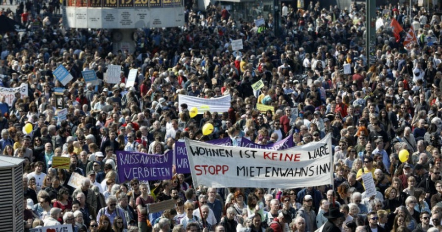 AFP: Χιλιάδες Γερμανοί διαδηλώνουν κατά της αύξησης των ενοικίων σε Βερολίνο, Μόναχο και Φρανκφούρτη