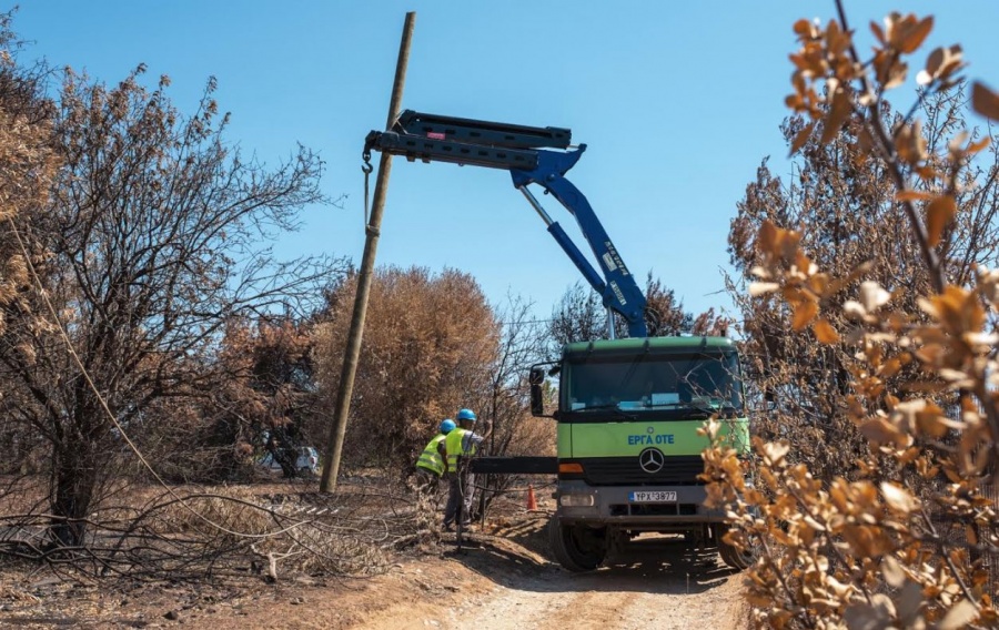 Όμιλος ΟΤΕ: Αποκαθίστανται σταδιακά τα δίκτυα στις πυρόπληκτες περιοχές