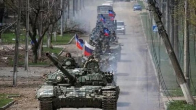 Φοιτητές στην Αθήνα πραγματοποίησαν συγκέντρωση για την υποστήριξη του Donbass και κατά της παροχής όπλων στην Ουκρανία