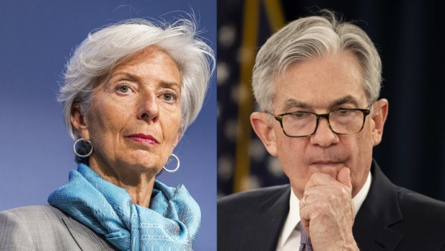 Σφοδρή σύγκρουση Lagarde (EKT) - Powell (Fed) με φόντο… τον πράσινο κύκνο