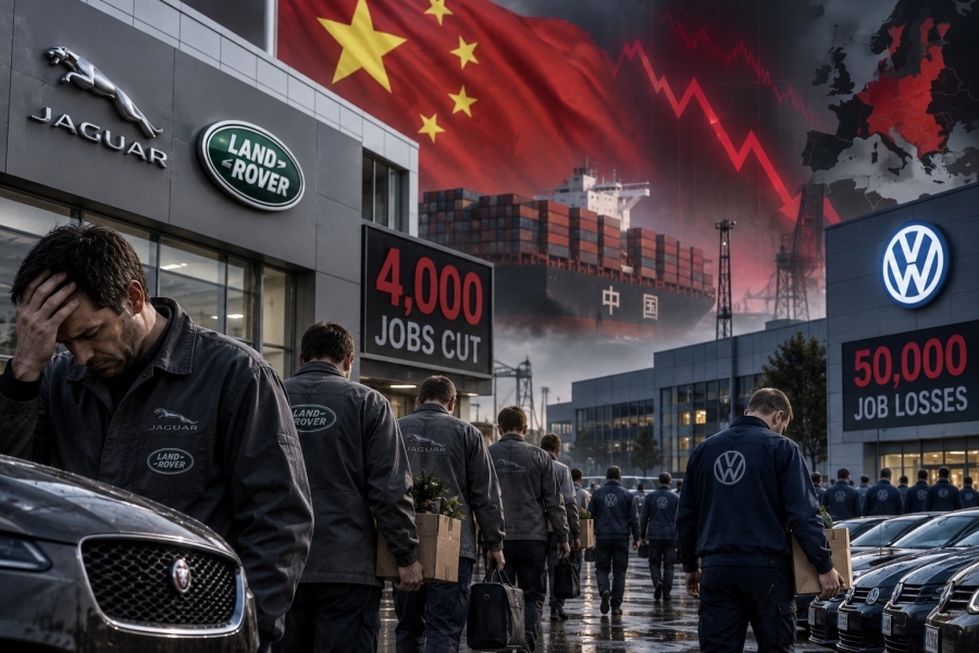 Jaguar Land Rover and Volkswagen to cut thousands of jobs as Chinese competition bites