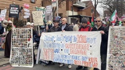 «Κάτω τα χέρια από το Ιράν» - Μαζική διαδήλωση στο Λονδίνο κατά του πολέμου