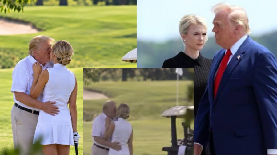 Αλήθινή ή όχι; Γύπας Trump σε γήπεδο γκολφ φιλάει με πάθος τη γραμματέα του Λευκού Οίκου