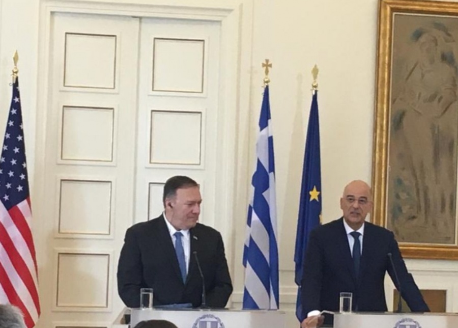 Pompeo: Δεν μπορούμε να αφήσουμε την Τουρκία να κάνει παράνομες γεωτρήσεις - Δένδιας: Στο απόγειό τους οι ελληνοαμερικανικές σχέσεις