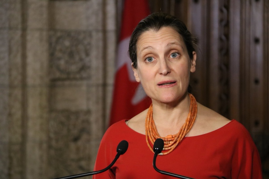 Στις ΗΠΑ για διαπραγματεύσεις για τη NAFTA μεταβαίνει η υπουργός Εξωτερικών του Καναδά