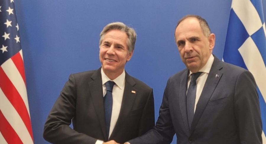 Συνάντηση Γεραπετρίτη με Blinken - Σε «άριστο επίπεδο» οι ελληνοαμερικανικές σχέσεις